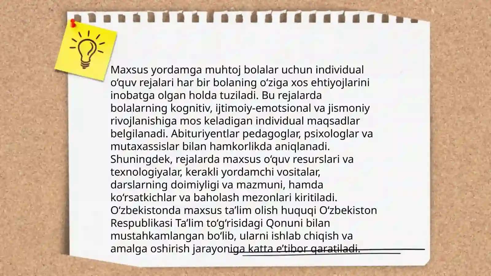 Alohida yordamga muhtoj bolani samarali inlyuziyasi uchun ichki sharoitlar 4