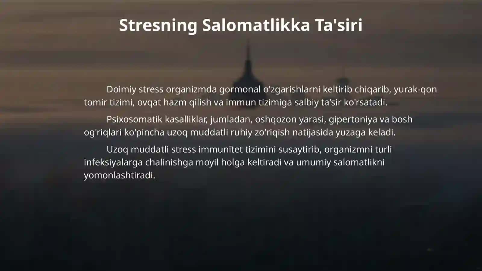 Dj. Grinbergning stressorlarning ta' siri hagidagi nazariyasi 4