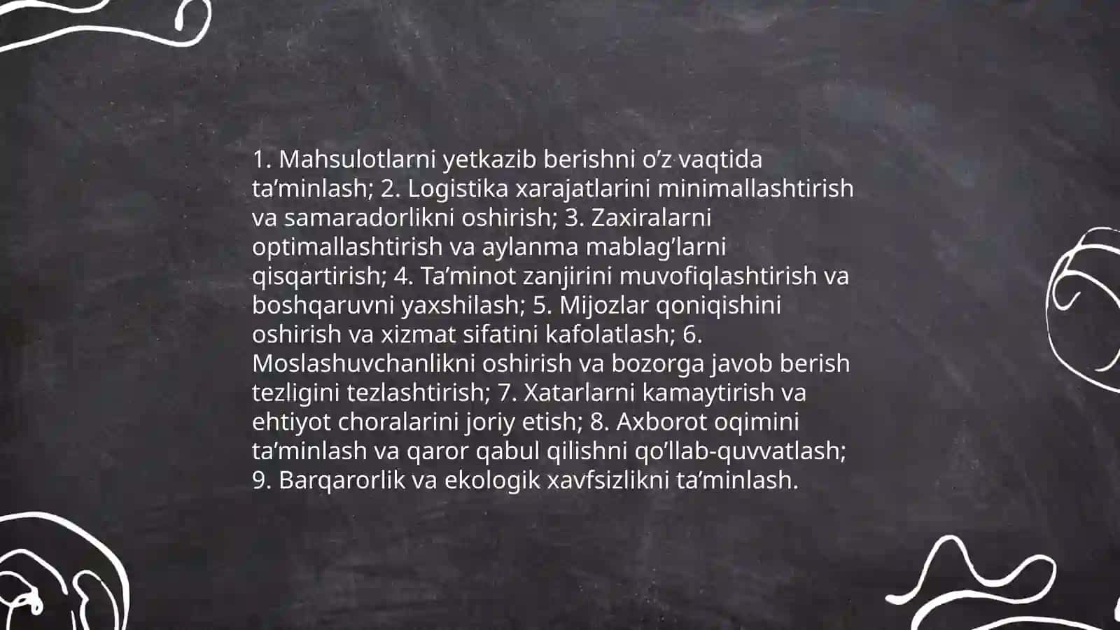 Logistikada menejmentning o'mi, maqsadi va funksiyalari 4