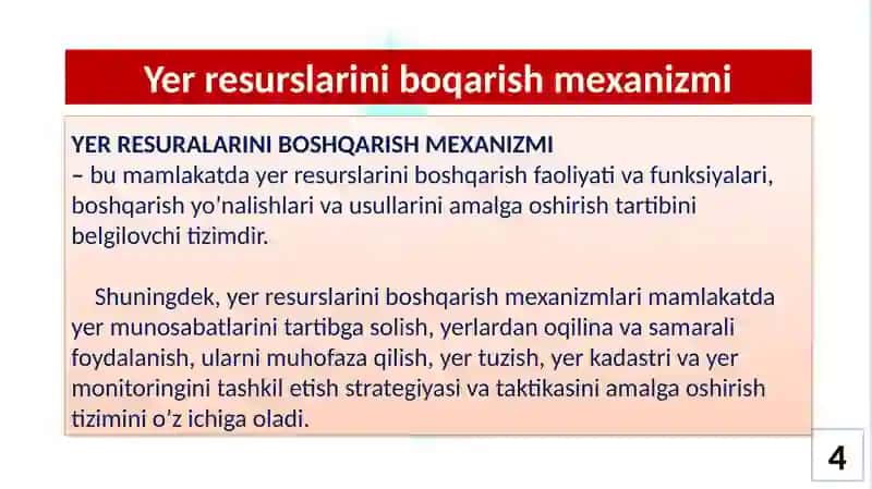 YER RESURSLARINI BOSHQARISH MEXANIZMLARI 4