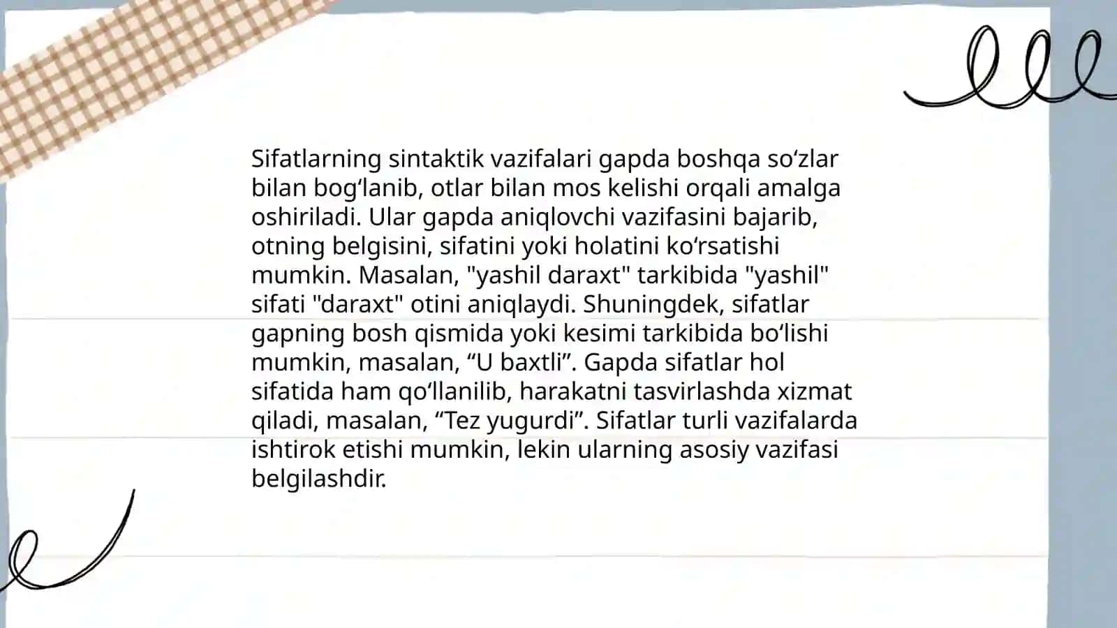 Sifatlar va ularning turlari 4