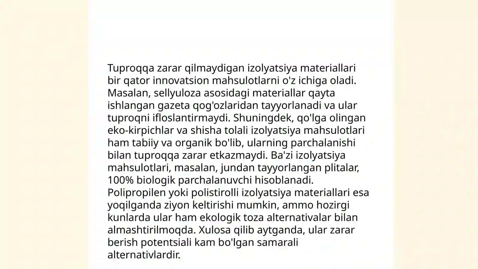 Renovatsiyada ekologik toza materiallardan foydalanish 4