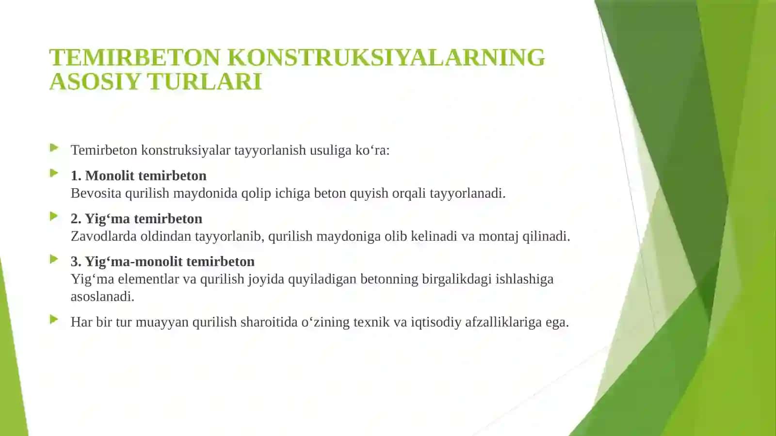 TEMIRBETON KONSTRUKSIYALARNING AFZALLIKLARI, NUQSONLARI VA ISHLATILISH SOHALARI 4