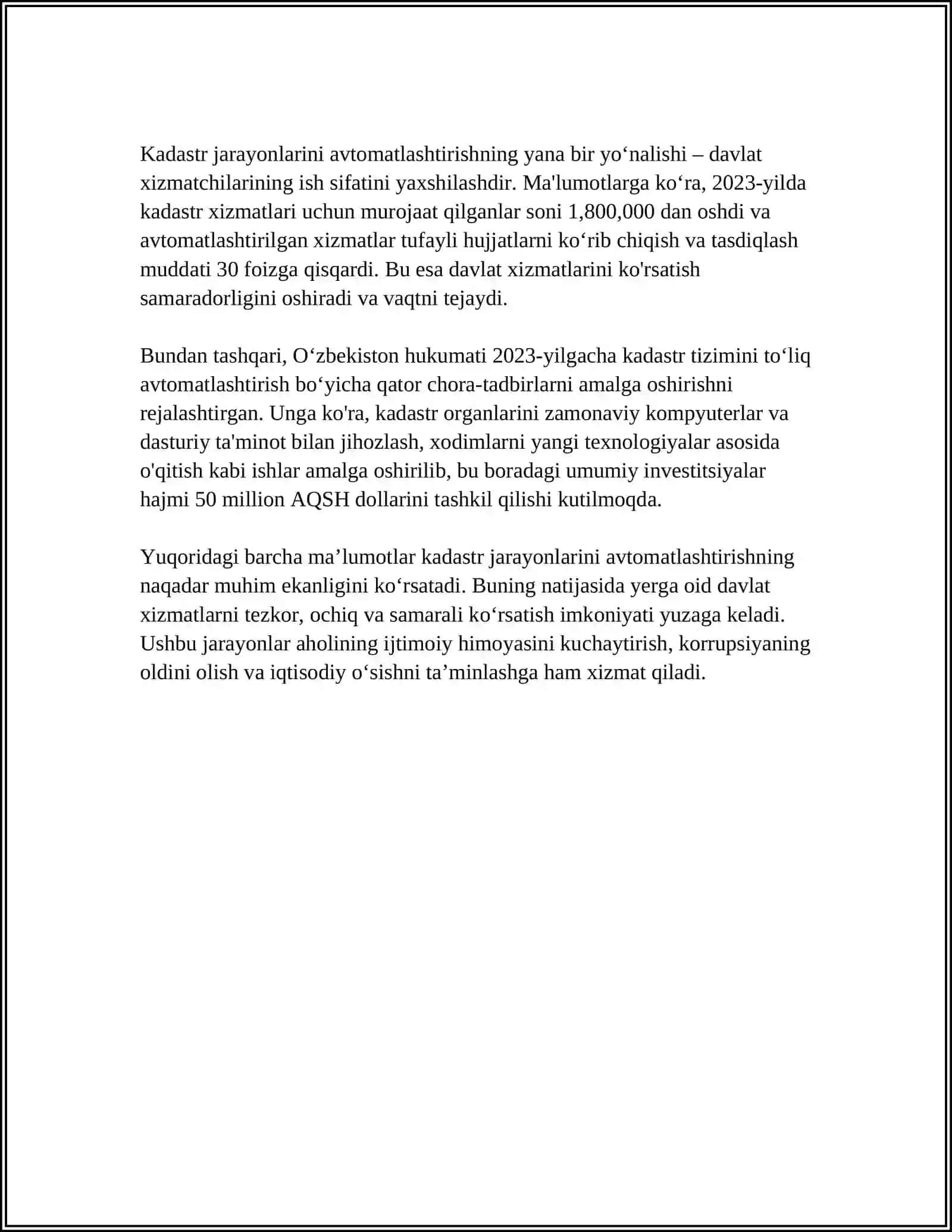 KADASTR AGENTLIGI BOSHQARUV TAMOYYILARI 4