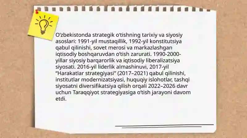 Harakatlar strategiyasidan Taraqqiyot strategiyasi sari 4