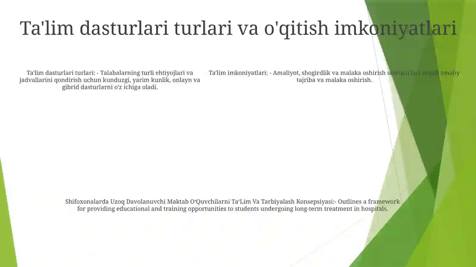 Shifoxonalarda Uzoq Davolanuvchi Maktab O‘Quvchilarni Ta‘Lim Va Tarbiyalash Konsepsiyasi 4