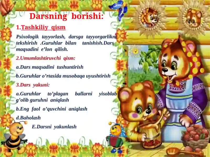 1-sinf Ona tili fanidan bir soatlik ochiq dars ishlanma O'zbek alifbosi 4