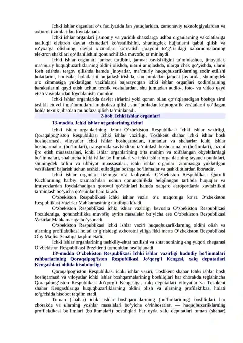 Ichki Ishlar Organlari To‘g‘risida 4