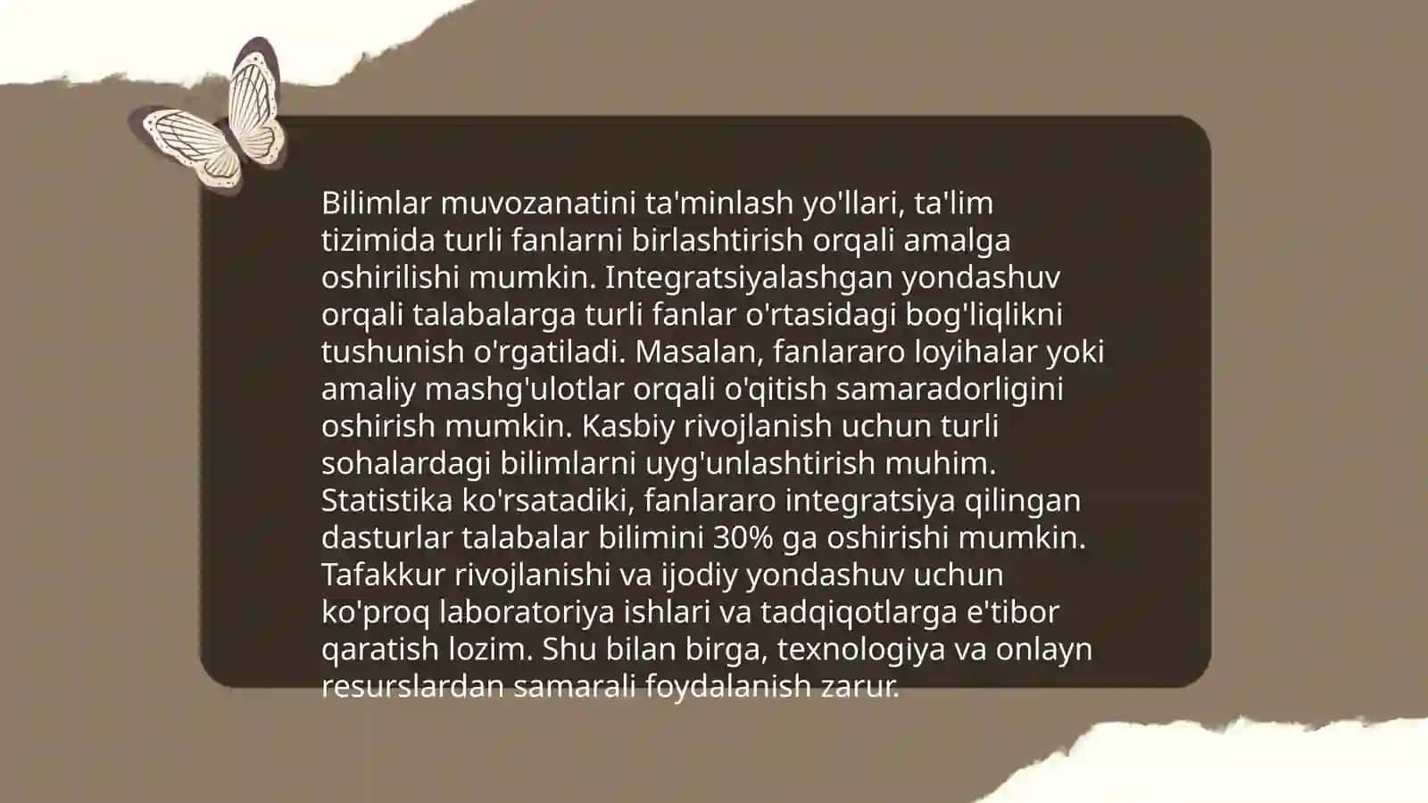 Dunyoviy bilimlar va diniy bilimlar mutanosibligi 4