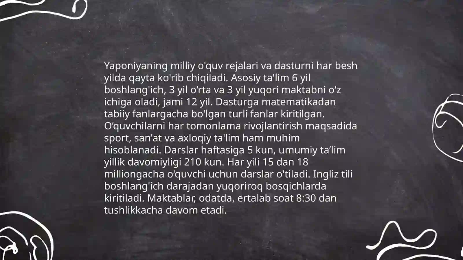 Yaponiyada boshlang'ich ta'lim tizimi 4