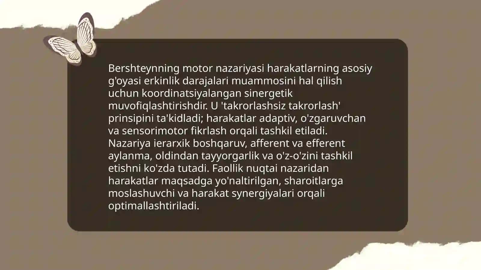 Faollik prinsipi va unga doir uch yondashuv (Bershteyn, Uznadze, Anoxin, Leontov) 4