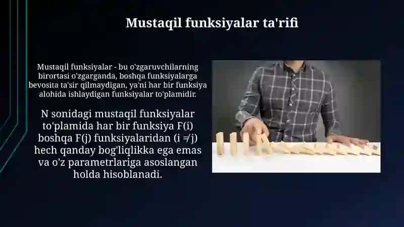 Pulning zarurligi va funksiyalar mustaqil ish 4