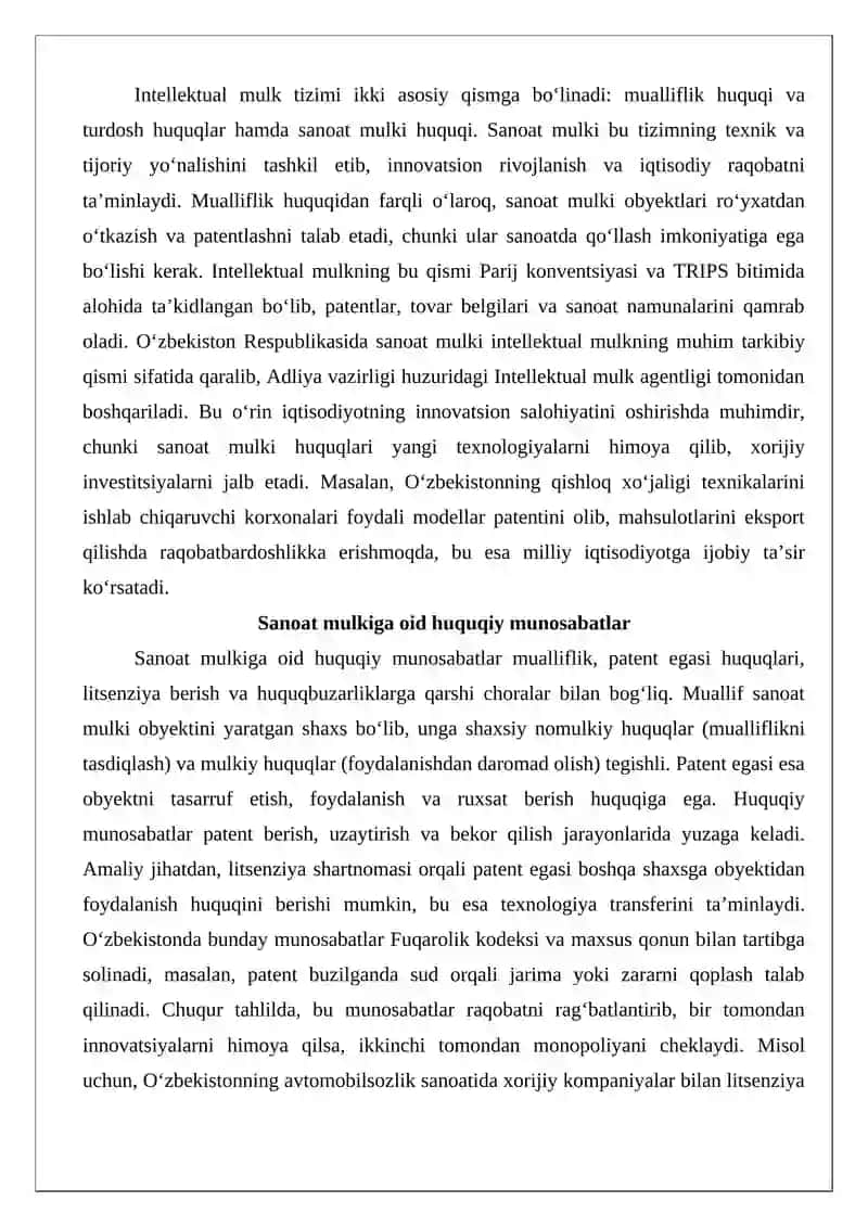 Sanoat mulkiga bo‘lgan huquq 4