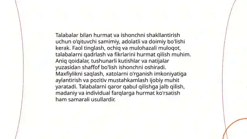 O’qituvchining shaxslararo muloqoti etikasi va madaniyati 4