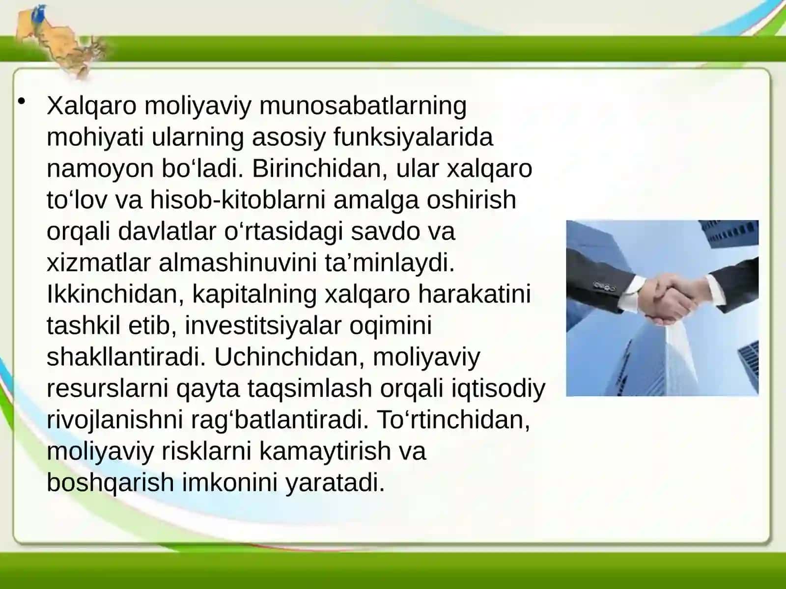 Xalqaro moliyaviy munosabatlarning turlari va ularning rivojlanishi 4