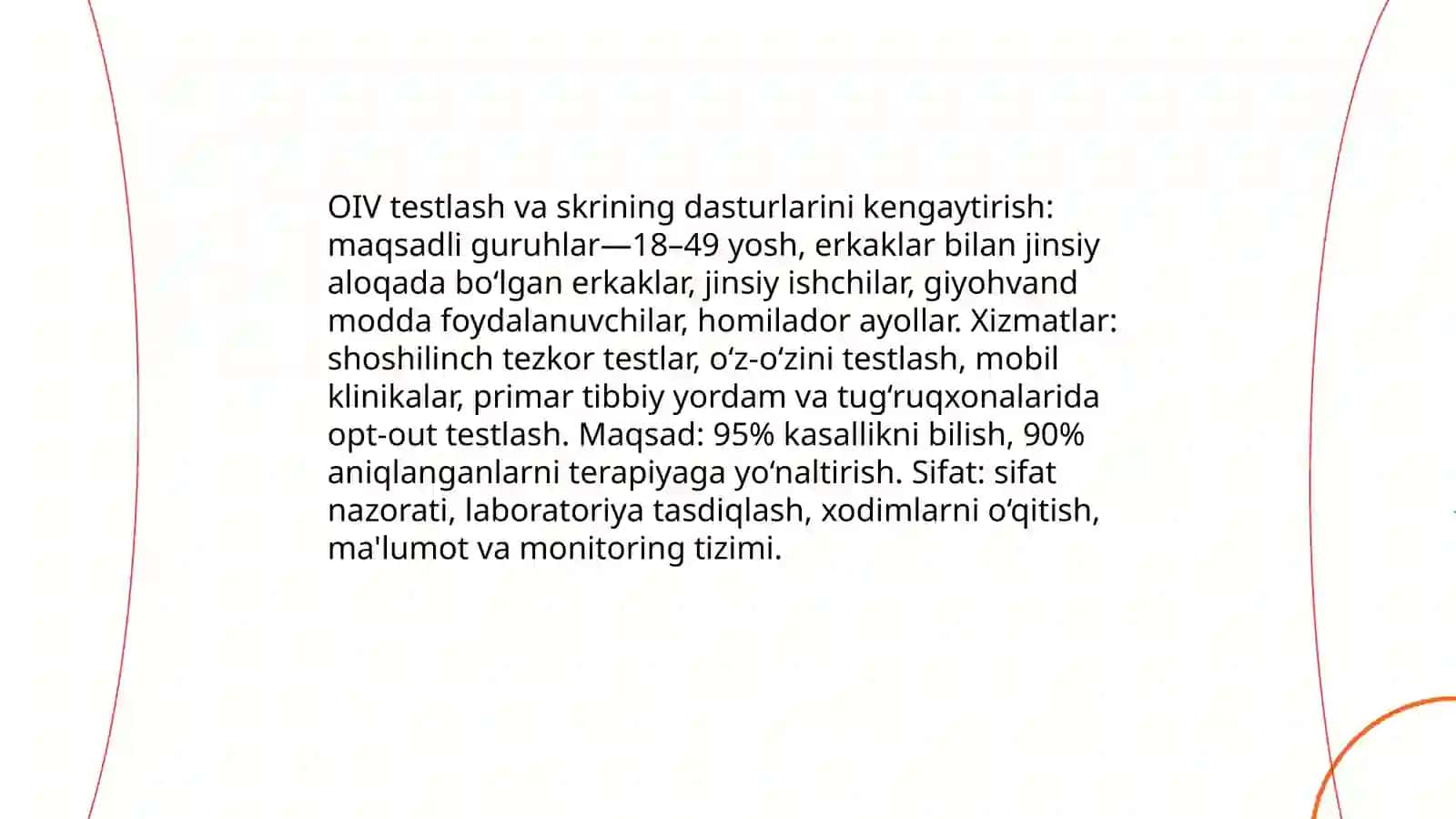 O’zbekistonda OIV-infekstiyasining profilaktikasi va epidemiologik nazoratini tashkillashtirish 4