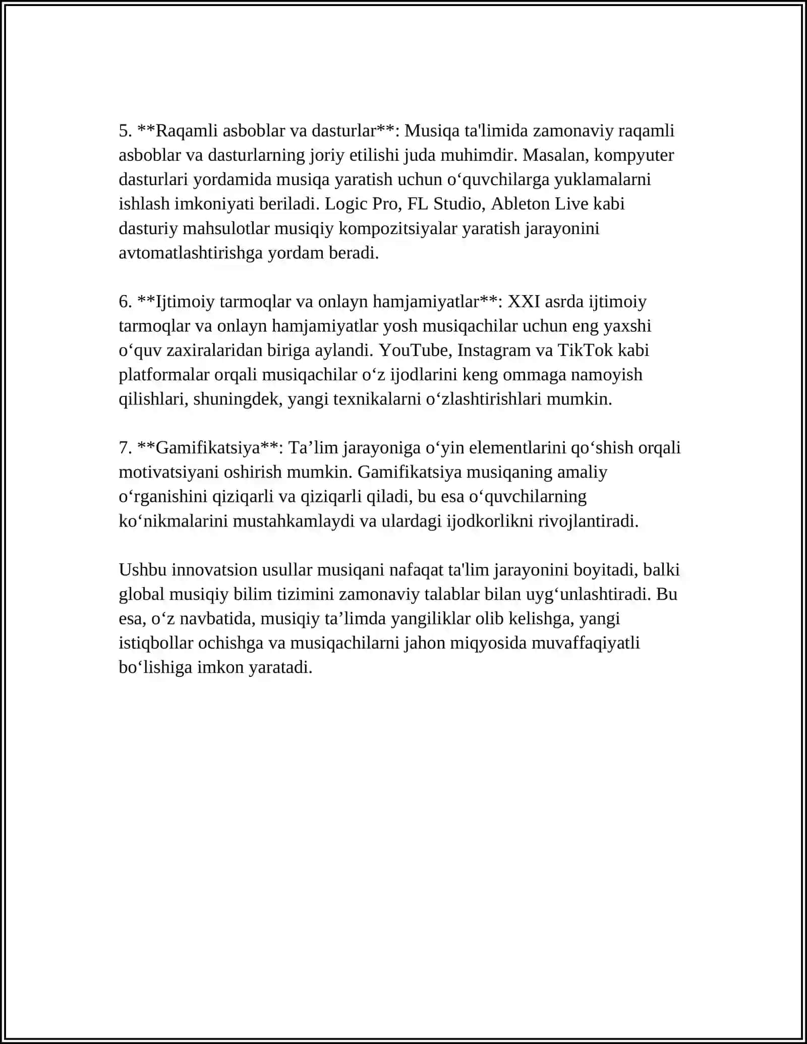 RESPUBLIKA XALQ MAORIFI TIZIMIDA MUSIQA TALIM-TARBIYASI ISHINING RIVOJLANTIRISH ISTIQBOLLARI 4