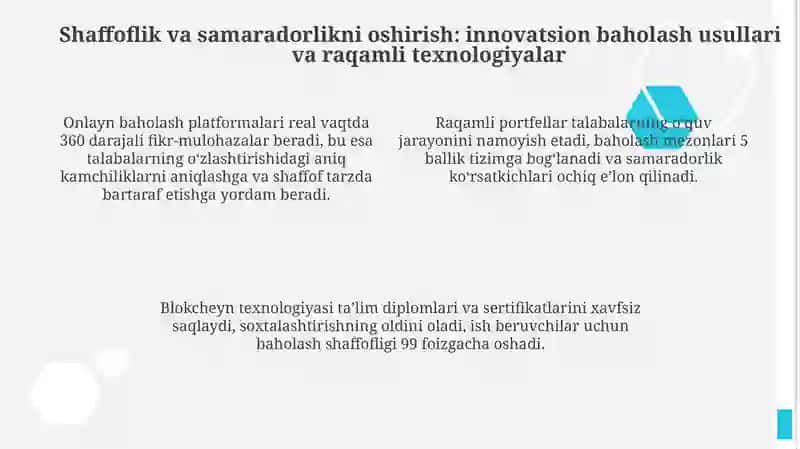 Ta'lim sifati ochiqligi va samaradorligini oshirish uchun nostandart qarorlardan foydalanish 4