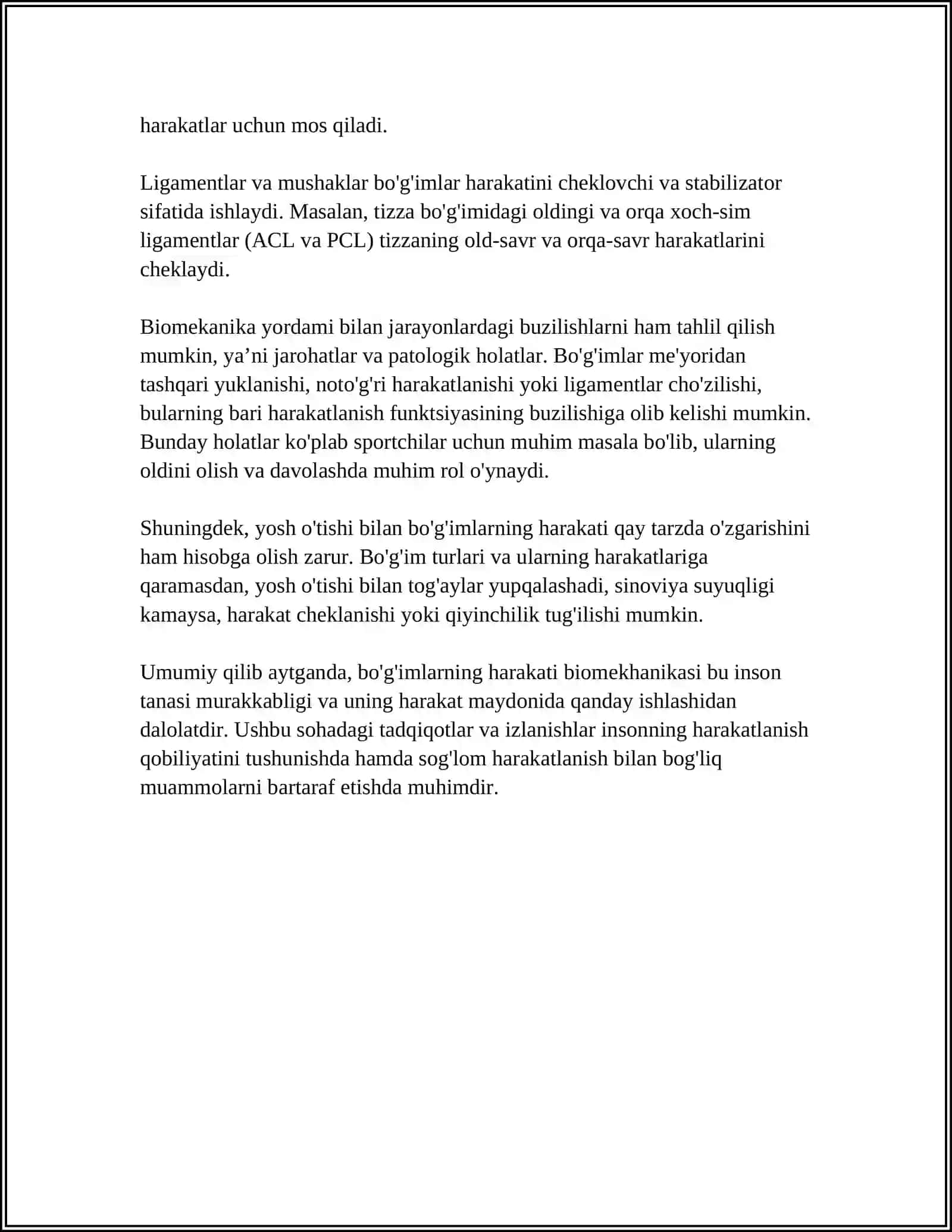 BOG’IMLARNING BIOMEXANIKASI. BIRLASHMALARNING RENTGENANATOMIYASI 4