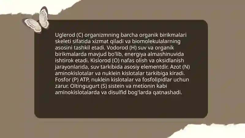 Organizmlarning kimyoviy tarkibi 4