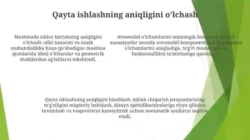 Avtomobil OʻLchamlarning Texnologik Hisobi Va Ishlov Berish Aniqligini Hisoblash 4