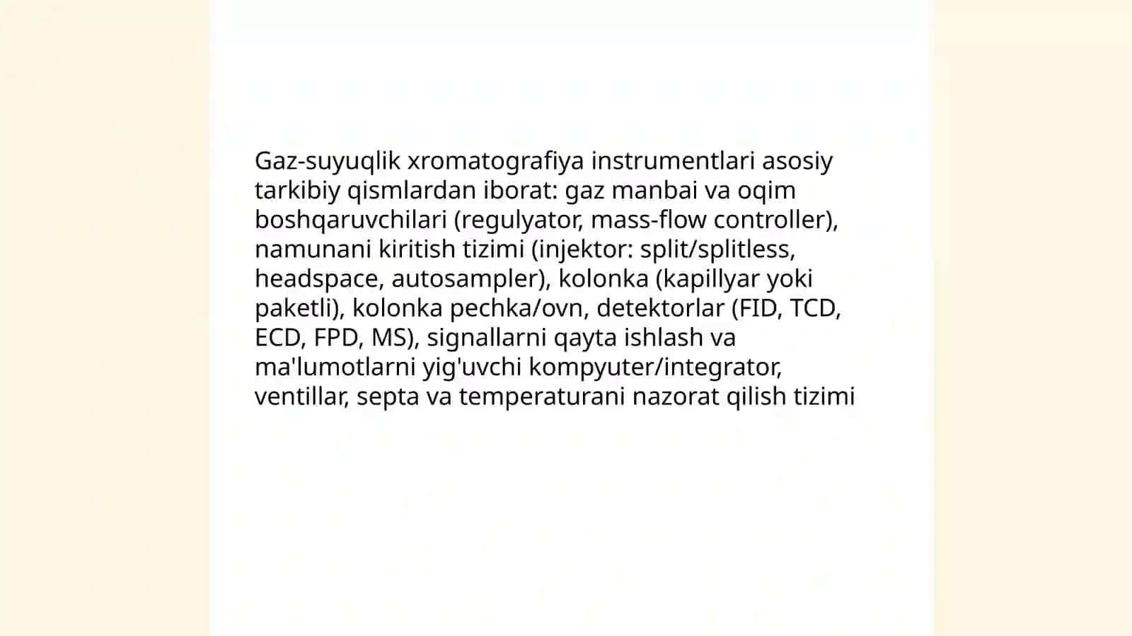 Gaz suyuqlik va gaz -suyuqlik xromatografik usullari 4