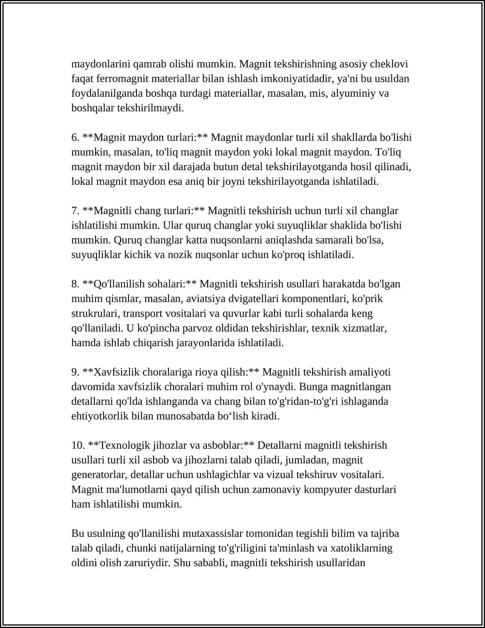 DETALLARNI MAGNITLI, RANGLI VA ULTRA TOVUSHLI TEKSHIRISH USULLARI VA ULARDAN SAMARALI FOYDALANISH 4
