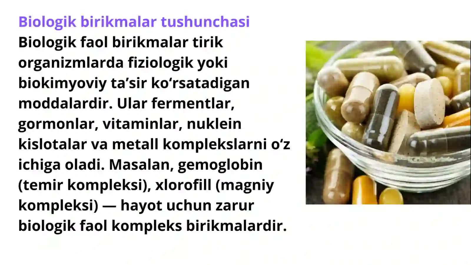 Kompleks birikmalar _ biologik faol birikmalar 4