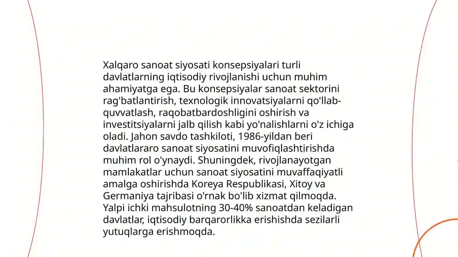 Sanoat siyosati: xalqaro tajriba 4