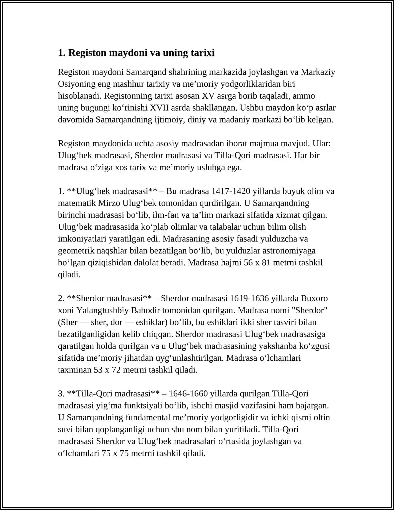 SAMARQAND TURISTIK MINTAQASI 4