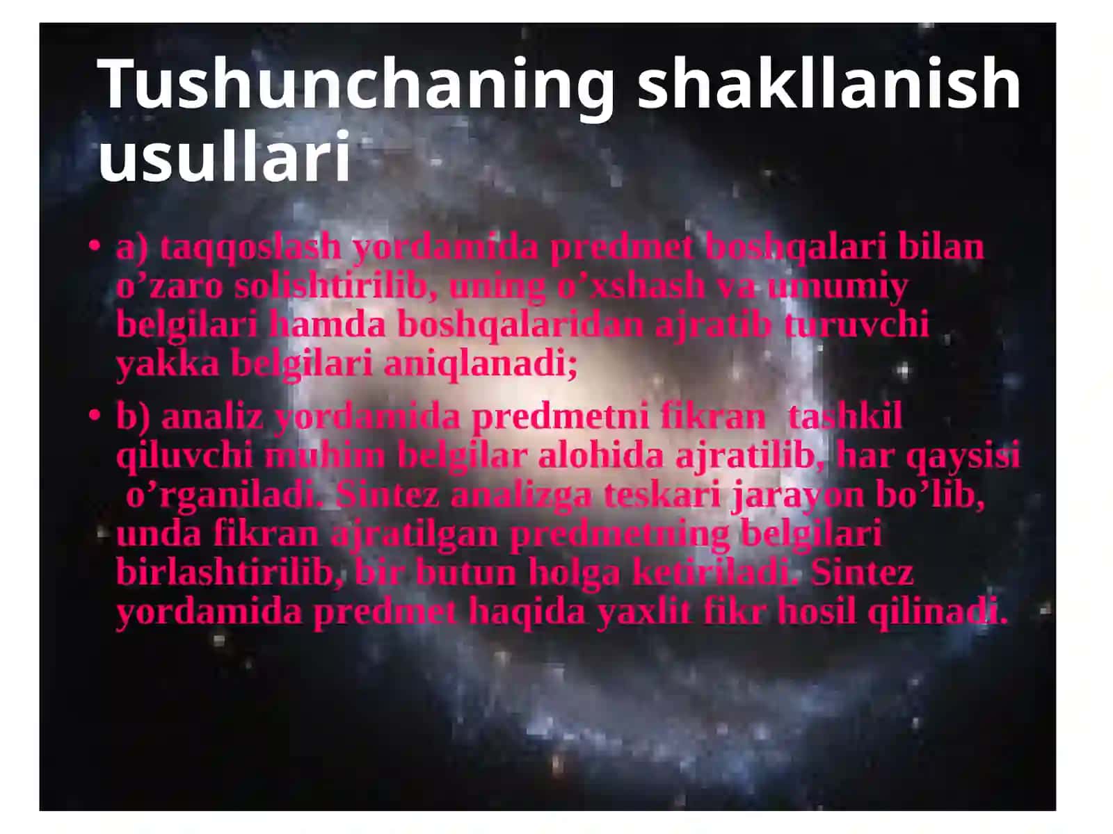 Tushunchalarni bo'lishning maqsadi va tuzilishi 4