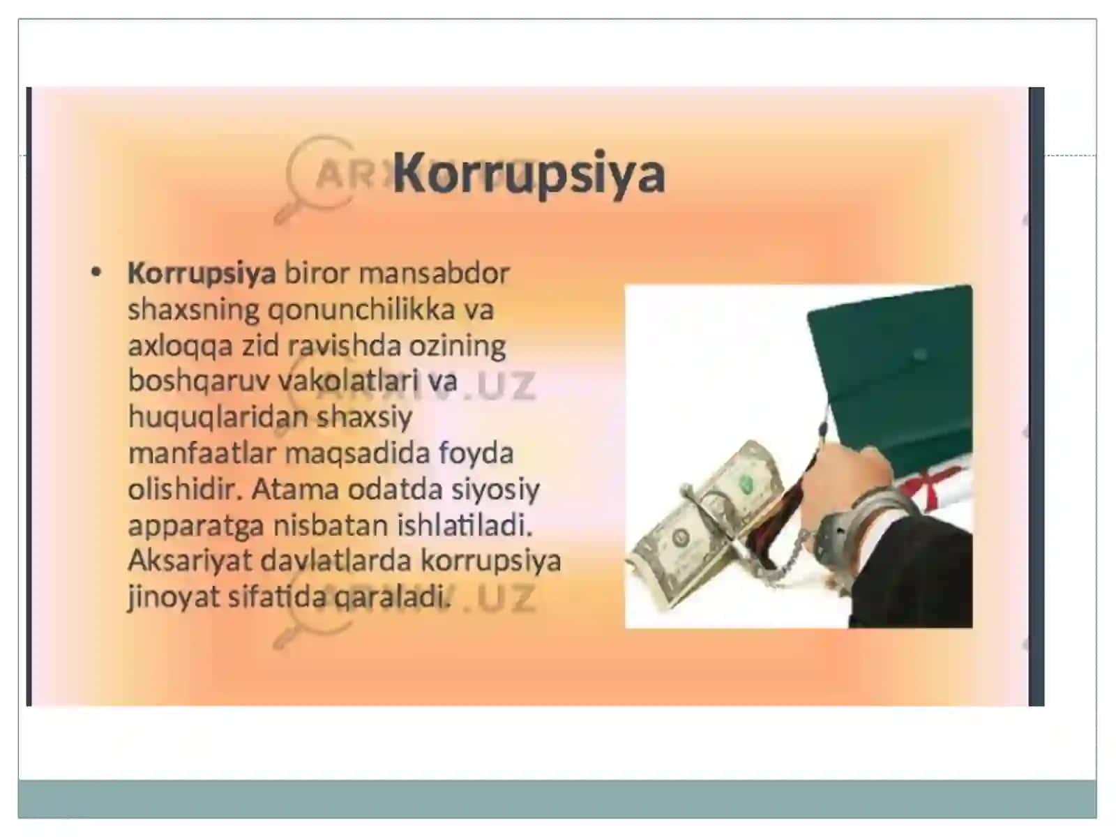 Korrupsiyaning Mohiyati, Oqibatlari va Unga Qarshi Kurash Mexanizmlari 4