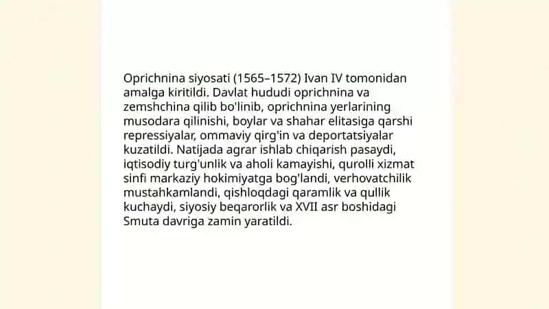 XVI-XVII asrlarda Rassiya 4