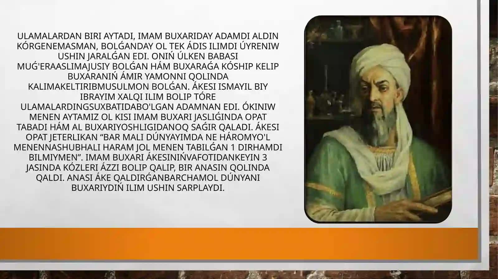 Imam Buxariy hám Imam Termiziy hádis ilimine qosqan úleslerin salıstırıw analizi 4