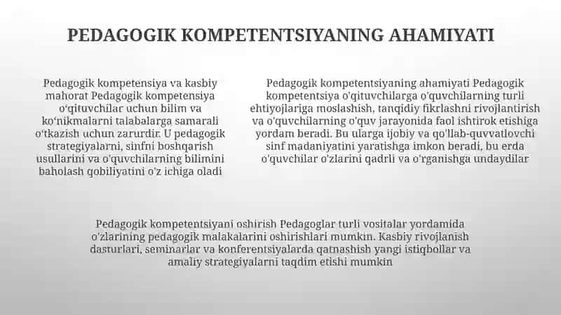 Pedagogik Komptentligini Shakllantirish Va Rivojlantirish Orqali Kasbiy Mahoratni Oshirish 4