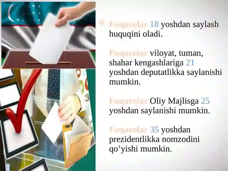 O‘ZBEKISTONDA DEMOKRATIK, FUQAROLIK JAMIYATI ASOSLARINING SHAKLLANISHI, AMALGA OSHIRILGAN SIYOSIY ISLOHOTLAR 4