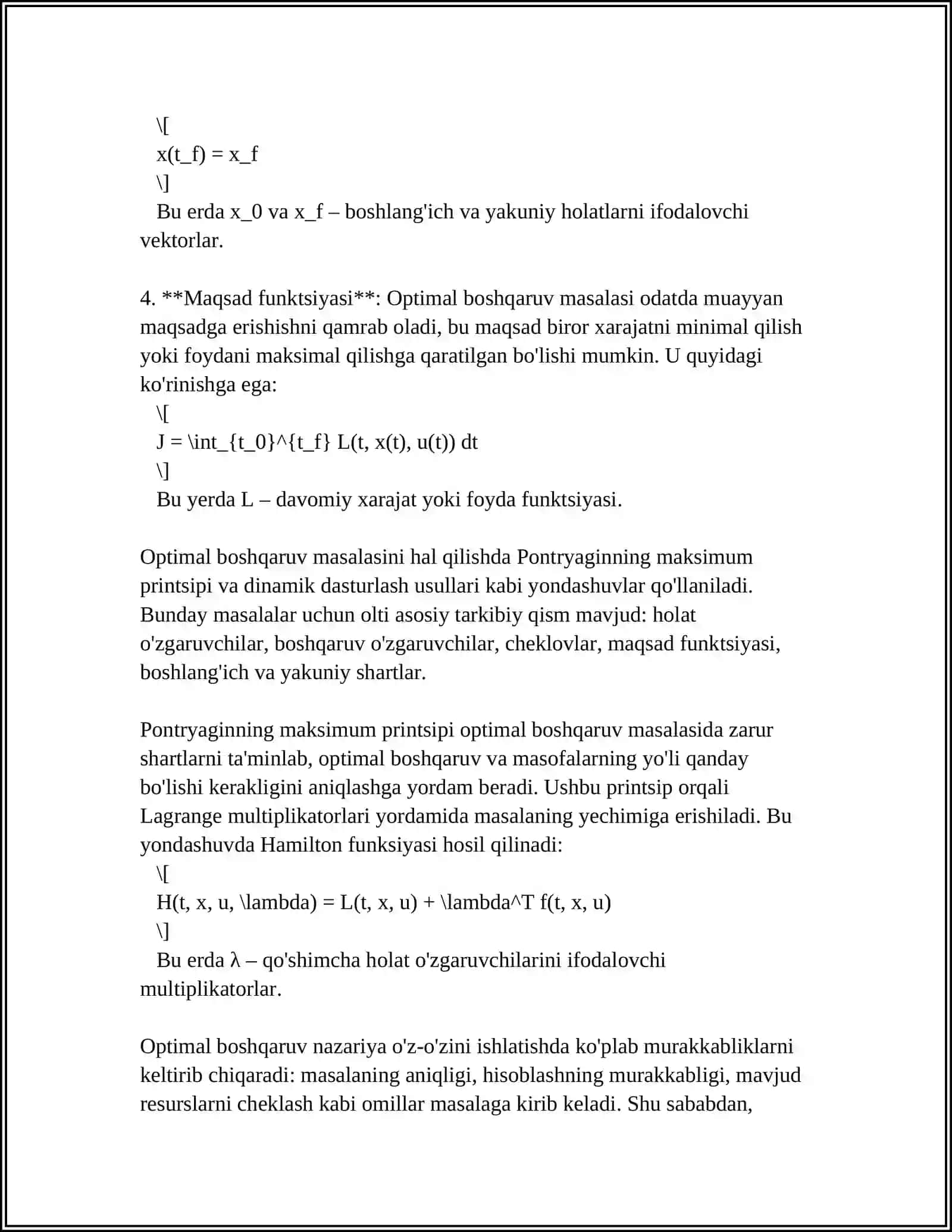OPTIMAL BOSHQARUV MASALALARINIBG UMUMIY QOYILISHI 4
