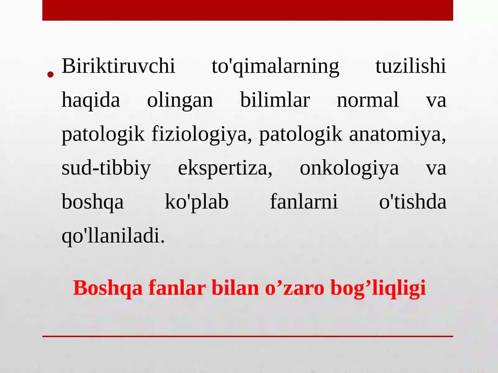 MA’RUZA MAVZUSI:ASL BIRIKTIRUVCHI TO’QIMA.TOG’AY VA SUYAK TO’QIMASI 4