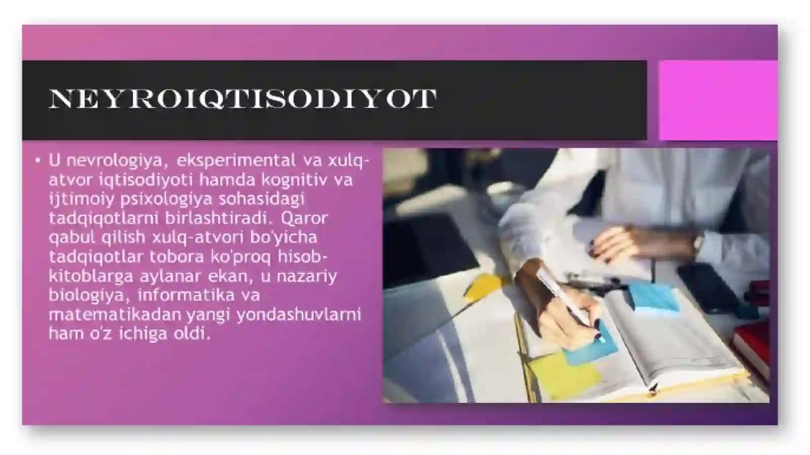 NEYROIQTISODIYOTDA ORGANISH NAZARIYASI VA TAJRIBALAR 4