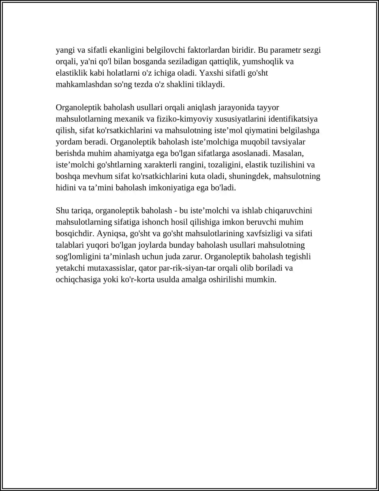 GO'SHT VA GO'SHT MAHSULOTLARINING SIFAT EKSPERTIZASI 4