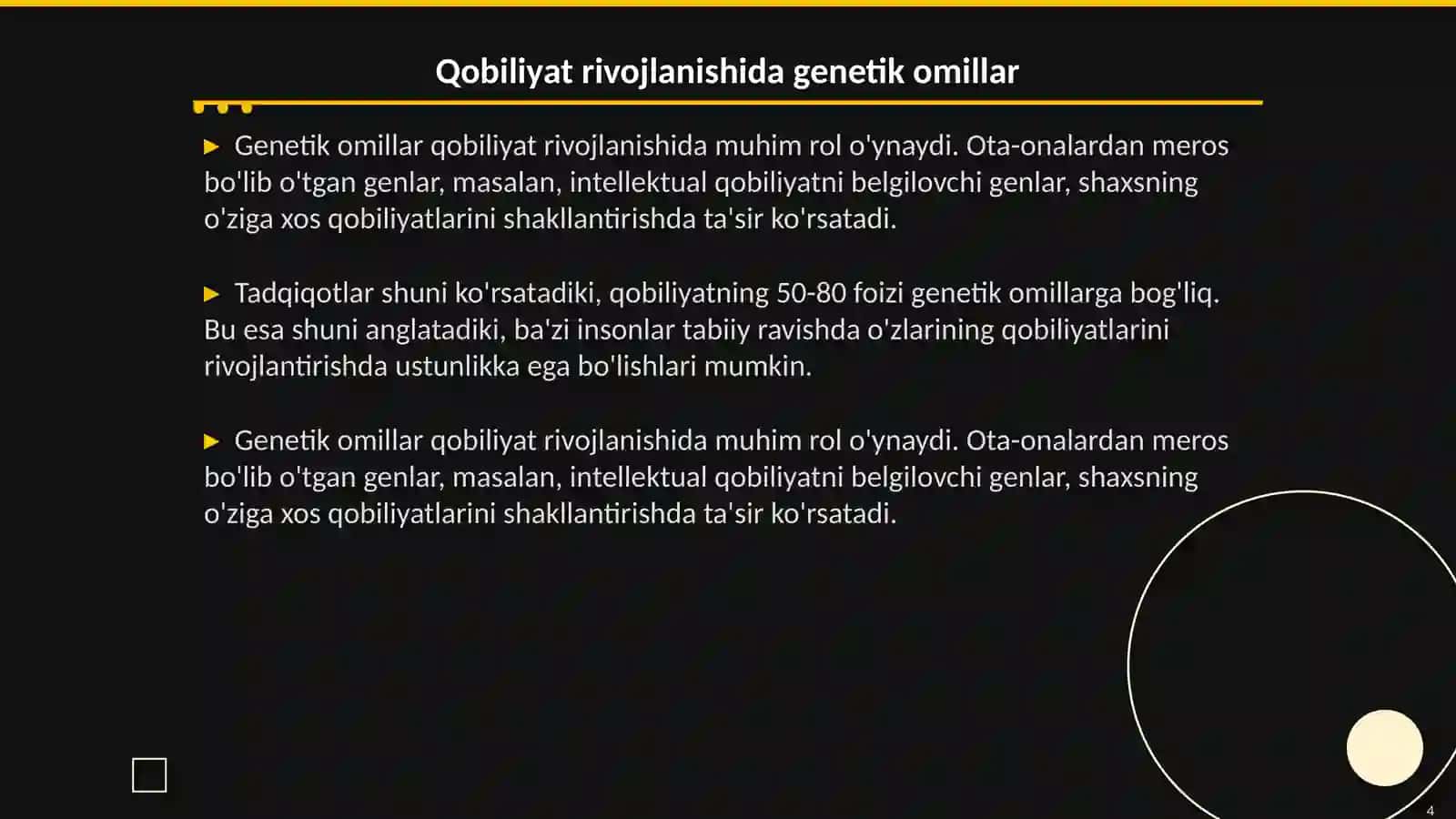 Qobiliyat rivojlanishiga ta'sir giluvchi omillar 4