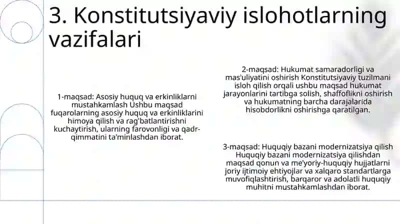 Konstitutsiyaviy Islohotlar Hamda Ularning Mazmun Mohiyati 4