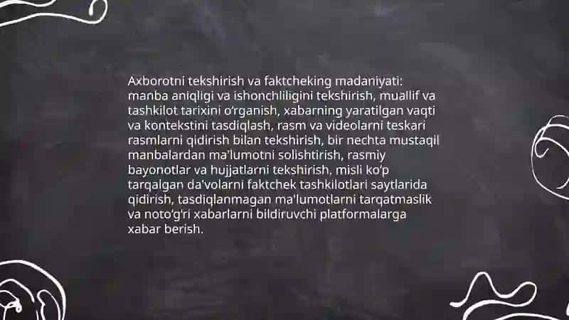 Mediamaydon axborot tarqatish madaniyati 4