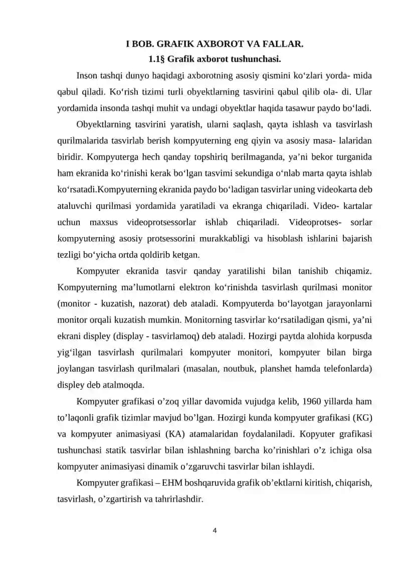 KOMPYUTER GRAFIKASI TURLARI VA ZAMONAVIY GRAFIK FORMATLAR 4