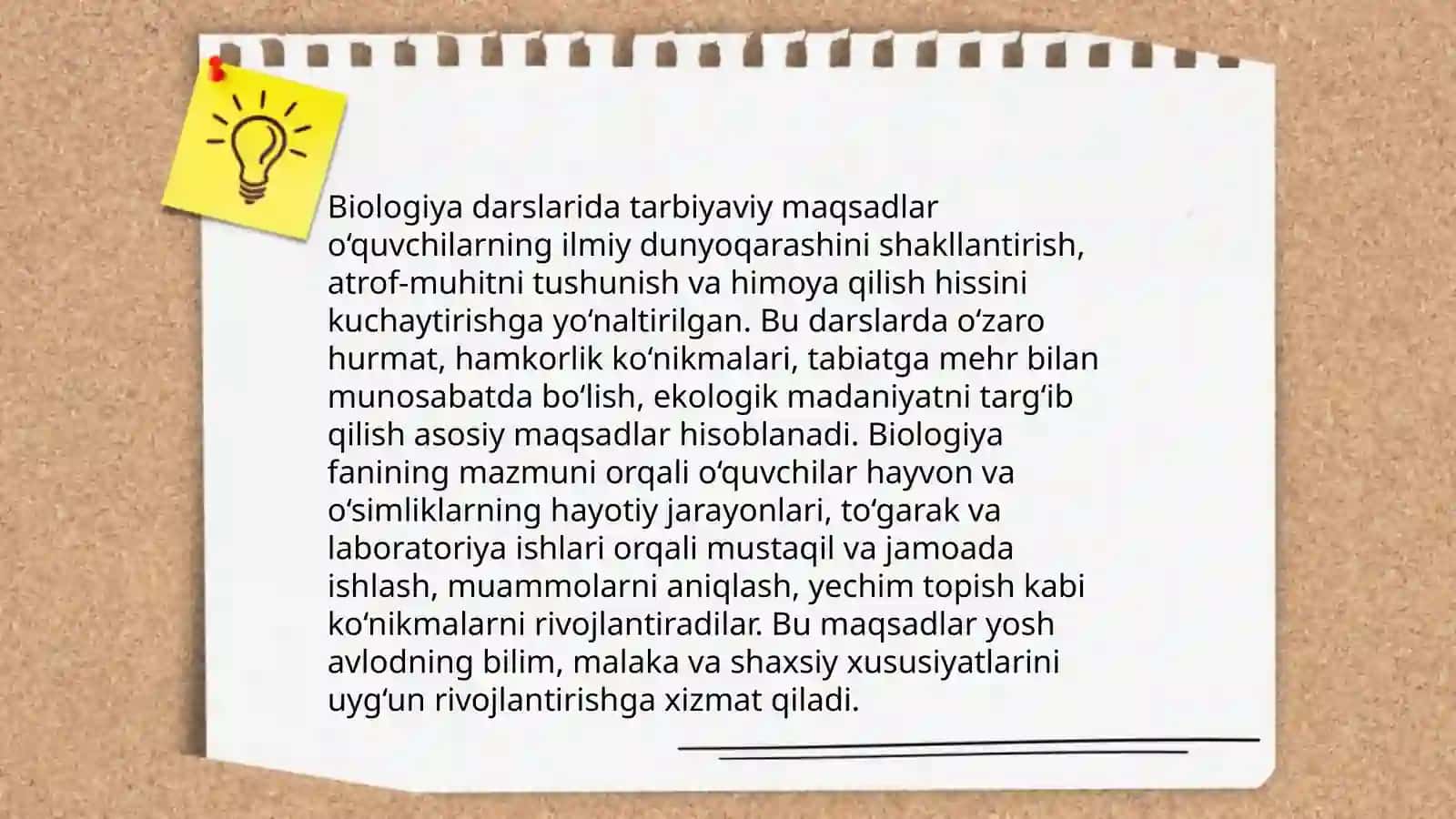 Biologiyani oʻqitishda ta'lim tarbiyaning oʻrni 4
