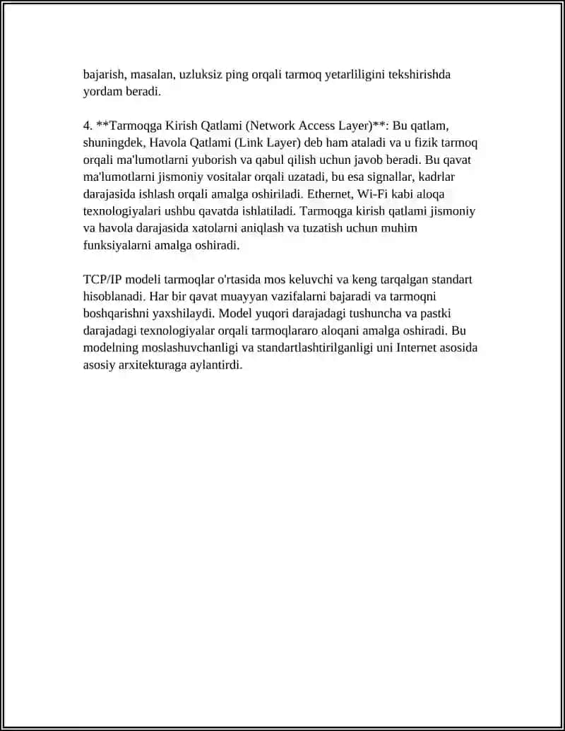 TCP/IP PROTOKOLI VA UNING ISHLASH PRINSIPLARI 4