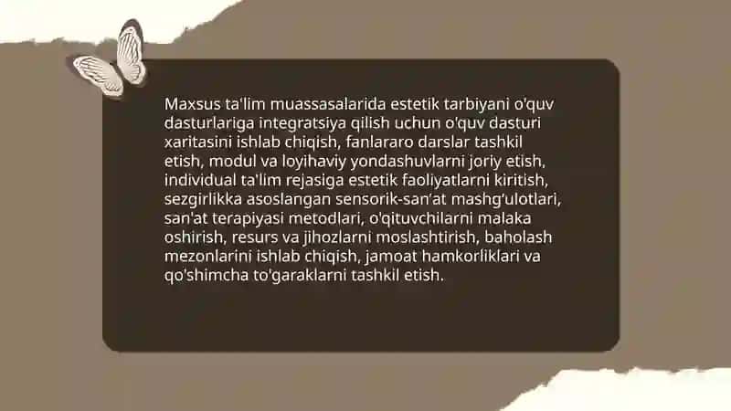 Estetik tarbiya va uni tashkil etish yo'llari 4