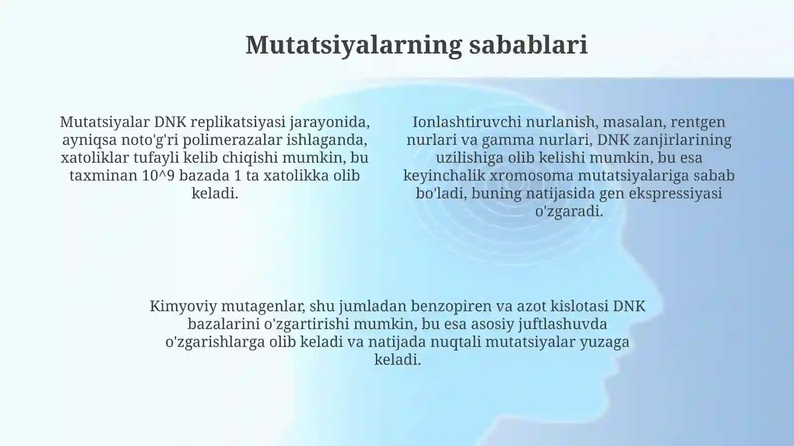Mutatsiyalar: Ta'rif va turlari 4