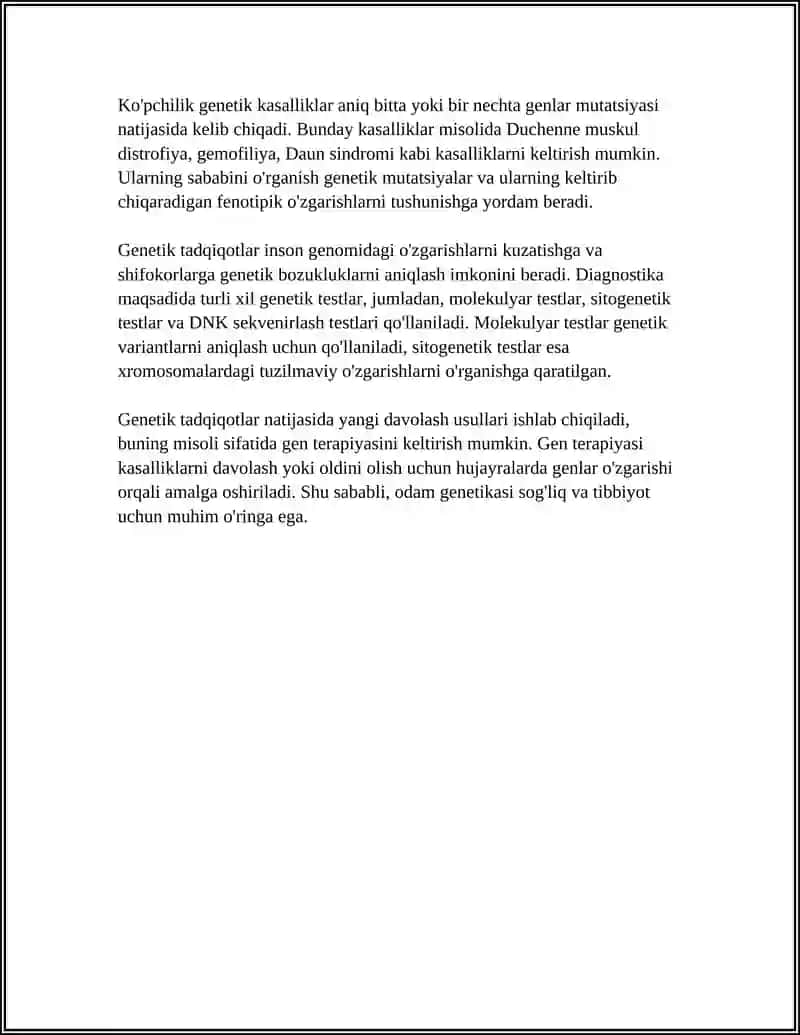 ODAM GENITIKASI VA TIBBIY GENITIKA 4