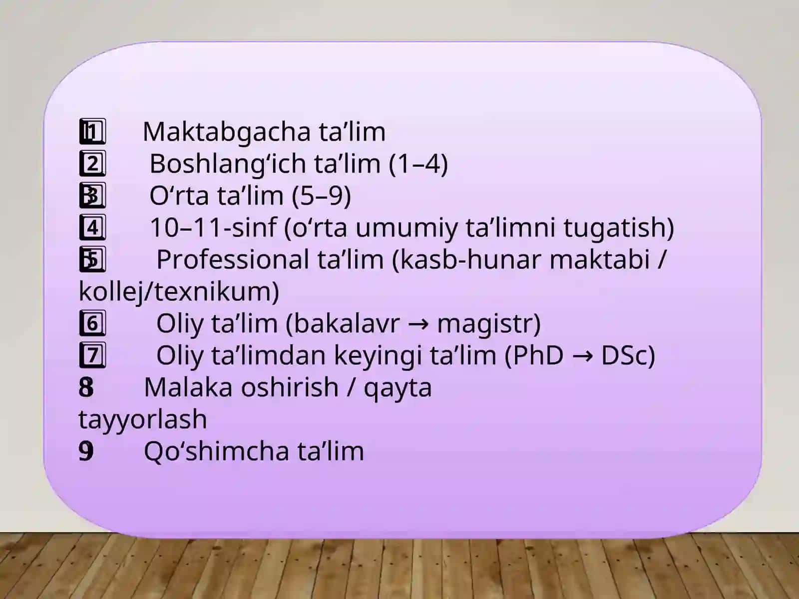 O‘ZBEKISTON RESPUBLIKASIDA TA’LIM SOHASIDA AMALGA OSHIRILGAN ISLOHOTLAR. 4
